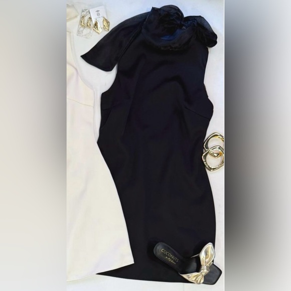 Dresses & Skirts - Black Dress with halter top and open back
